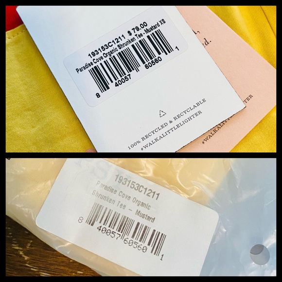 NWT Spell & the Gypsy Collective Mustard Paradise Cove Organic Shrunken Tee - Picture 12 of 13